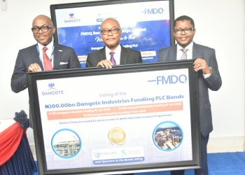Listing Ceremony of the Dangote Industries Funding Plc’s Bonds at FMDQ, in Lagos
