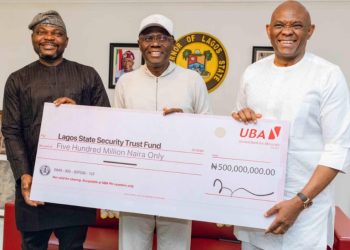 UBA Donates N500 Million To Lagos State Security Trust Fund, Pledges Support For State’s Effort At Improving Security